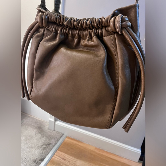 SOLD Proenza Schouler Brown Leather Drawstring Bucket Bag - Picture 7 of 11